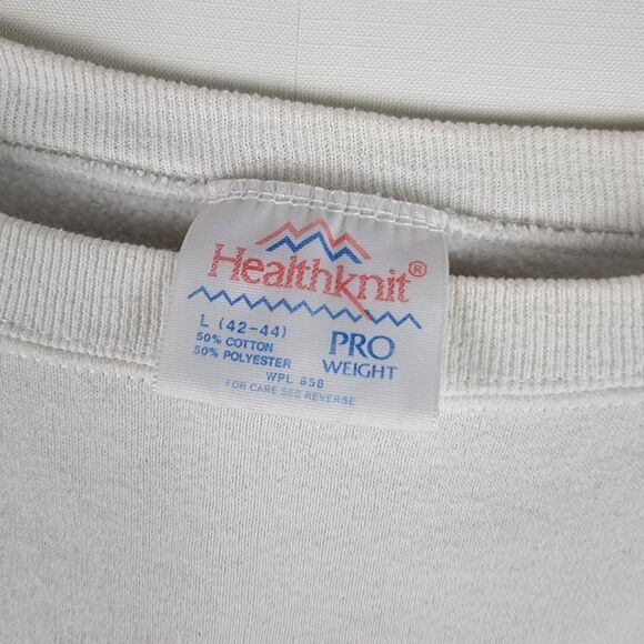 Vintage 80s O'Neal's Fine Ales Ireland Sweatshirt White Size L Made In USA - Picture 12 of 16